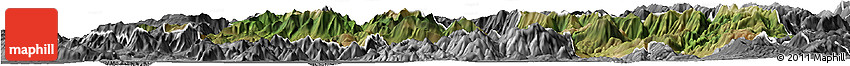 Satellite Horizon Map of Frosinone, desaturated
