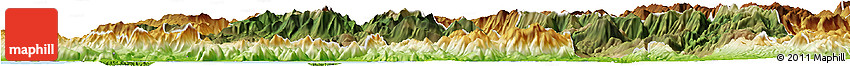Satellite Horizon Map of Frosinone, physical outside