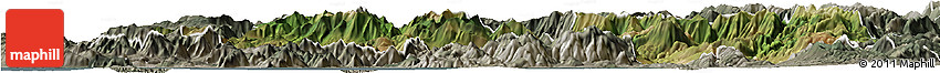 Satellite Horizon Map of Frosinone, semi-desaturated