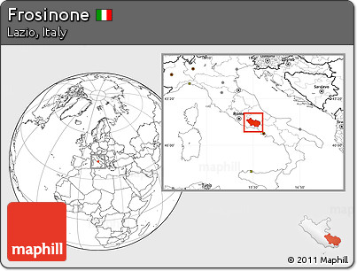 Blank Location Map of Frosinone