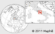 Blank Location Map of Frosinone, highlighted country