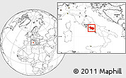 Blank Location Map of Frosinone, highlighted parent region