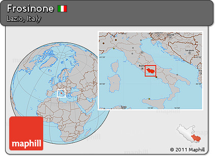 Gray Location Map of Frosinone