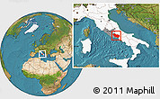 Satellite Location Map of Frosinone, highlighted country, highlighted parent region