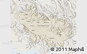 Shaded Relief Map of Frosinone, lighten