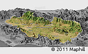 Satellite Panoramic Map of Frosinone, desaturated