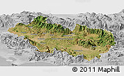 Satellite Panoramic Map of Frosinone, lighten, desaturated
