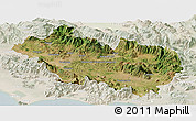 Satellite Panoramic Map of Frosinone, lighten