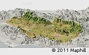Satellite Panoramic Map of Frosinone, lighten, semi-desaturated