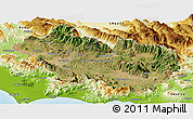 Satellite Panoramic Map of Frosinone, physical outside