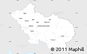 Silver Style Simple Map of Frosinone, single color outside