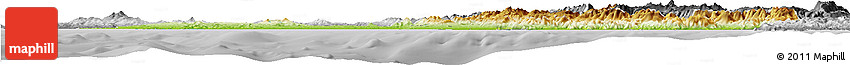 Physical Horizon Map of Lazio, desaturated