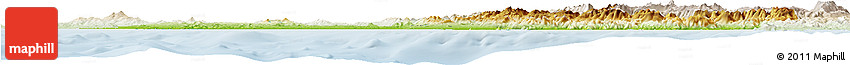 Physical Horizon Map of Lazio, lighten