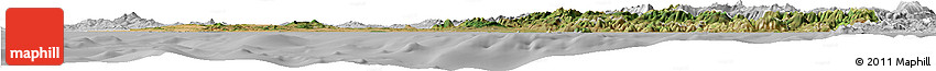 Satellite Horizon Map of Lazio, lighten, desaturated