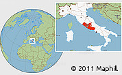 Savanna Style Location Map of Lazio, highlighted country