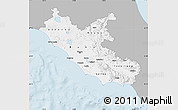 Gray Map of Lazio, single color outside