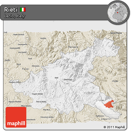 Classic Style 3D Map of Rieti