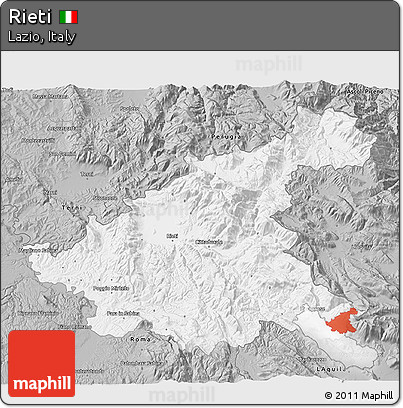 Gray 3D Map of Rieti