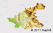 Physical 3D Map of Rieti, cropped outside