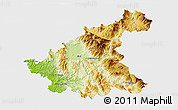 Physical 3D Map of Rieti, single color outside
