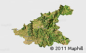Satellite 3D Map of Rieti, single color outside