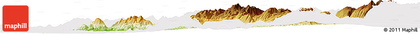 Physical Horizon Map of Rieti, cropped outside