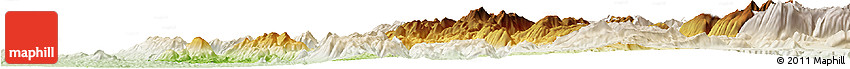 Physical Horizon Map of Rieti, lighten