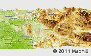 Physical Panoramic Map of Rieti