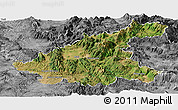 Satellite Panoramic Map of Rieti, desaturated