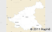 Classic Style Simple Map of Rieti, single color outside