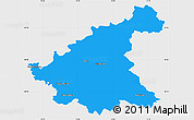 Political Simple Map of Rieti, single color outside