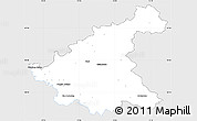 Silver Style Simple Map of Rieti, single color outside