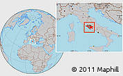 Gray Location Map of Roma