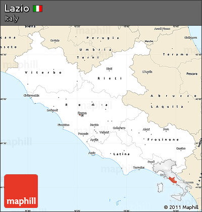 Classic Style Simple Map of Lazio