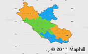Political Simple Map of Lazio, cropped outside