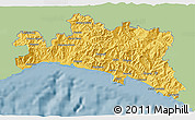 Savanna Style 3D Map of Genova, single color outside