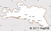 Classic Style Simple Map of Genova, cropped outside