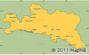 Savanna Style Simple Map of Genova, cropped outside