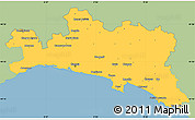 Savanna Style Simple Map of Genova, single color outside