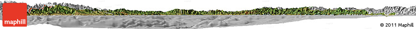 Satellite Horizon Map of Liguria, lighten, desaturated