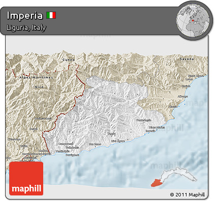 Classic Style 3D Map of Imperia