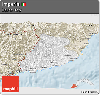 Classic Style 3D Map of Imperia