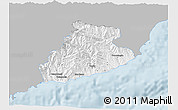 Gray 3D Map of Imperia, single color outside
