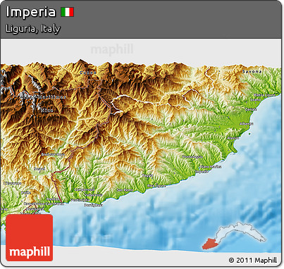 Physical 3D Map of Imperia