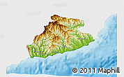 Physical 3D Map of Imperia, single color outside