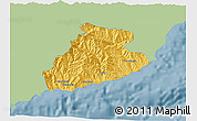 Savanna Style 3D Map of Imperia, single color outside