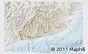Shaded Relief 3D Map of Imperia, lighten