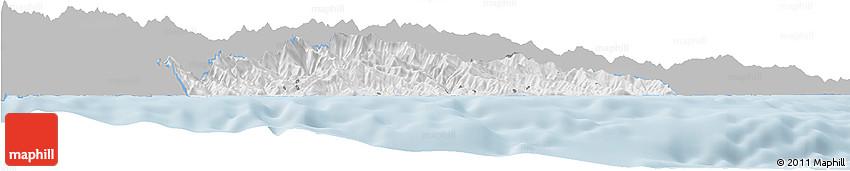 Gray Horizon Map of Imperia, single color outside