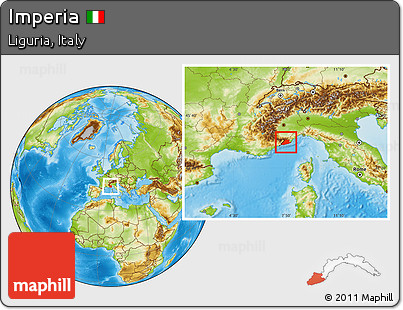 Physical Location Map of Imperia
