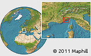 Satellite Location Map of Imperia